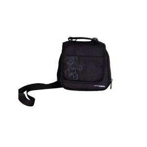 Nintendo 3DS Black Zippered Carry Case Pouch Wrist Strap Mario Design